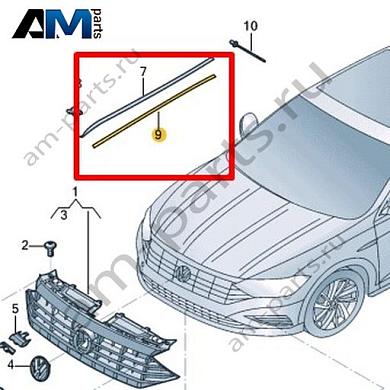 Крепежная планка Volkswagen Jetta VII 2020-2024 17A854541Купить крепёжную планку 17A854541 для Фольксваген Джетта VII 2020-2024 на выгодных условиях