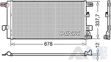 Радиатор кондиционера DENSO (DCN02001) для Audi A4 (B9) 2.0TDI