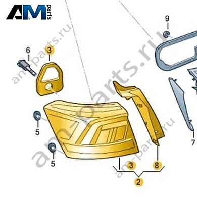 Светодиодный задний фонарь правый на крыле Volkswagen T-Roc 2018-2024 2GA945208BКупить светодиодный задний фонарь правый на крыле 2GA945208B для Фольксваген Т-рок 2018-2024 на выгодных условиях