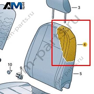 Наполнитель спинки Volkswagen T-Roc 2018-2024 2GA881776Купить наполнитель спинки 2GA881776 на Фольксваген Т-рок 2018-2024 по минимальной цене
