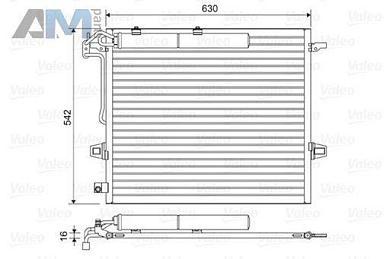 Радиатор кондиционера (VALEO) 814025 для Mb ML 2005-2011 (W164) 350 (272 л.с.)