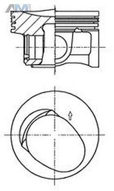 Поршень с кольцами KOLBENSCHMIDT (41257600) Skoda Octavia A7 (2013-2017) 1.2TSI