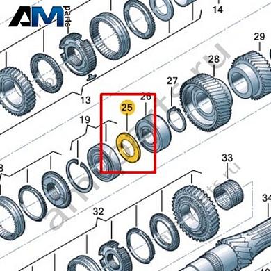 Комплект регулировочных шайб VAG 0F6398208Купить комплект регулировочных шайб 0F6398208 для Фольксваген/Ауди/Шкода- акция