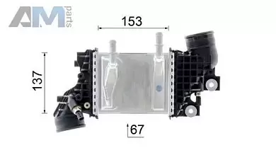 Интеркулер (CI663000P) MAHLE для Volkswagen Crafter (2017-2024) 2.0TDI