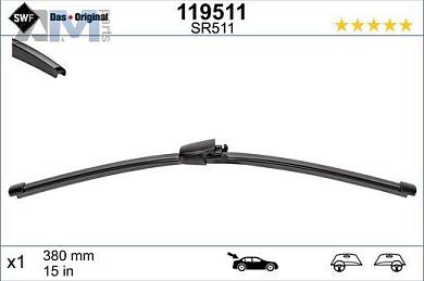 Комплект щеток стеклоочистителя (119511) SWF для BMW X5 (E70) 2006-2013