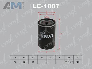 Масляный фильтр LYNX для Golf IV 1997-2005 1.6 (100 л.с.) AEH AKL APF LC-1007
