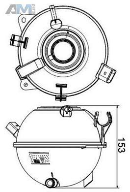 Компенсационный бачок охлаждающей жидкости MAHLE/KNECHT (CRT19000S) Audi A1 (8X) 2011-2018 1.4TSI