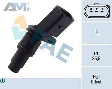 Датчик импульсов распредвала (79342) FAE для Volkswagen Touareg I (2003-2010)