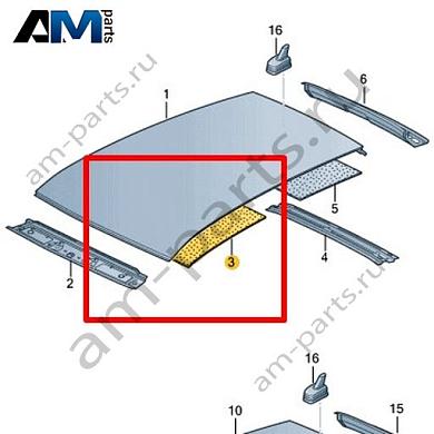 Шумоизоляция крыши Volkswagen Jetta VII 2020-2024 17A817157Купить шумоизоляцию крыши 17A817157 на Фольксваген Джетта VII 2020-2024 по минимальной цене