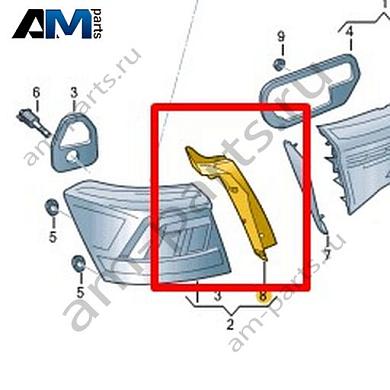 Накладка заднего фонаря Volkswagen T-Roc Cabrio 2020-2024 2GC945312AКупить накладку заднего фонаря 2GC945312A на Фольксваген Т-рок Кабриолет 2020-2024- бесплатная доставка