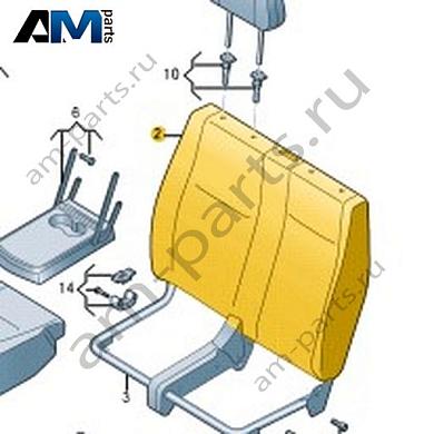 Подушка спинки с обивкой Volkswagen Crafter 2012-2016 2E0881806PКупить подушку спинки с обивкой 2E0881806P для Фольксваген Крафтер 2012-2016- гарантия наличия