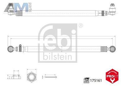 Верхний левый рычаг сзади (175159) FEBI для Audi A5 (F5) 2016-2025