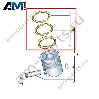 Комплект поршневых колец VAG 06H198151LКупить комплект поршневых колец 06H198151L на Фольксваген/Ауди/Шкоду- спец. Цена
