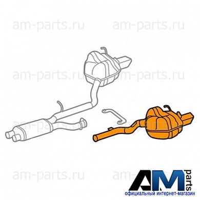 Задняя часть глушителя левая A2044907135 Мерседес GLK300 231л.с.