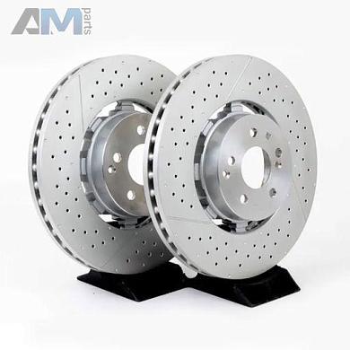 Передние перфорированные диски A2124210512 на Mercedes E-Class W213 E63 AMG