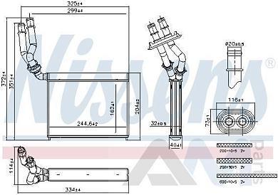 Теплообменник (NISSENS) 707299 для  Volkswagen Touareg II (2014-2018) 3.6FSI