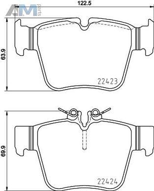 Задние тормозные колодки (P50133) BREMBO на Mercedes C-Class W205 C450