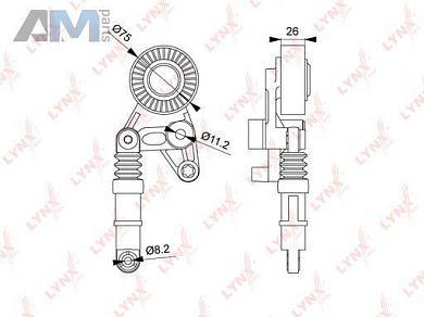 Натяжитель ремня с демпфером PT3226 (LYNXauto) для автомобилей VAGЗаказать натяжитель ремня с демпфером PT3226 производства LYNXauto для Фольксваген/Ауди/Шкода по специальной цене