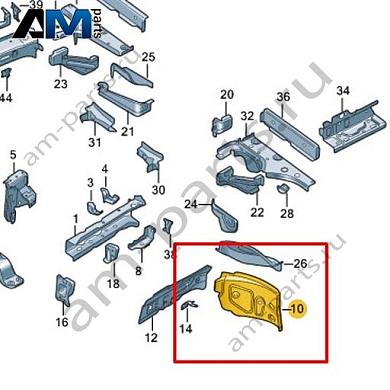 Усилитель лонжерона Volkswagen id3 2020-2024 1EA804119Купить усилитель лонжерона 1EA804119 Фольксваген id3 2020-2024- бесплатная доставка