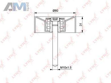Ролик направляющий LYNX для Audi Q7 (4L) 2007-2015 3.0TFSI (272/333 л.с.) PB-7221