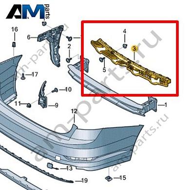 Крепежная планка Volkswagen Jetta VII 2020-2024 17A807863Купить крепёжную планку 17A807863 Фольксваген Джетта VII 2020-2024- спец. Цена