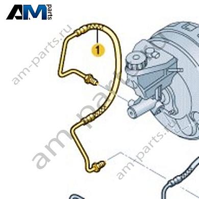 Тормозная трубка от главного тормозного цилиндра к гидросистеме Volkswagen AMAROK 2017-2022 2H4614741BКупить тормозную трубку от главного тормозного цилиндра к гидросистеме 2H4614741B для Фольксваген Амараок 2017-2022- акция