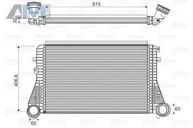 Интеркулер VALEO (818795) на Volkswagen Passat B6 (2005-2011) 2.0TDI