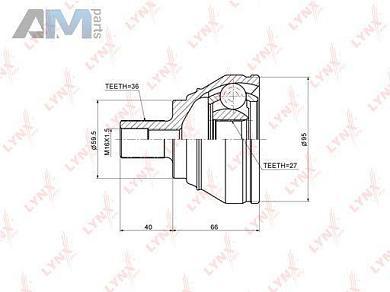 ШРУС наружный LYNX для Yeti 2009-2018 CO-1205