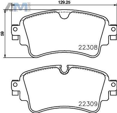 Задние керамические тормозные колодки BREMBO P85154X на Audi A5 (F5) 2016-2025