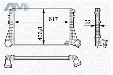 Интеркулер MAGNETI MARELLI (351319202250) на Volkswagen Passat B6 (2005-2011) 2.0TSI
