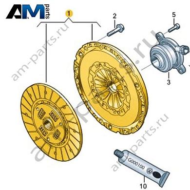 Комплект сцепления (диск/корзина) VAG 059141015GКупить комплект сцепления (диск/корзина) 059141015G Фольксваген/Ауди/Шкода- бесплатная доставка