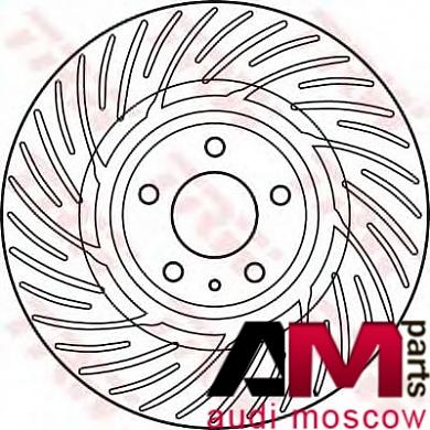 Диск тормозной передний 345х295 Ауди А4 (B8) DF6014S TRW