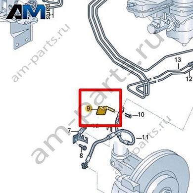 Кронштейн тормозного шланга Volkswagen id3 2020-2024 1EA611846BКупить кронштейн тормозного шланга 1EA611846B на Фольксваген id3 2020-2024- спец. Цена