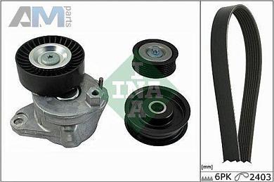 Комплект ремня с натяжителем (INA) 529003410 для Mb C-klasse 2006-2015 III (W204) C280 (231 л.с.)