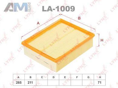 Воздушный фильтр LYNX для Audi A4 (B7) 2005-2009 1.9 TDI (110-130 л.с.) AWX/BKE/AVF/AVB, LA-1009