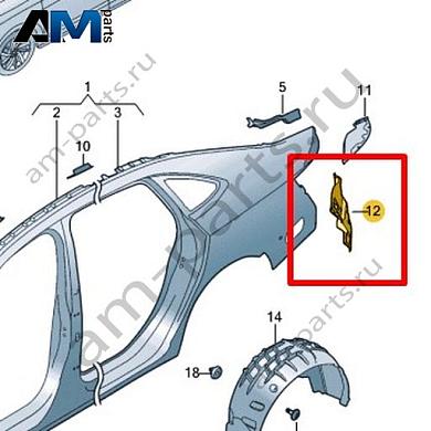 Панель крепления заднего фонаря Volkswagen Jetta VII 2020-2024 17A810689Купить панель крепления заднего фонаря 17A810689 для Фольксваген Джетта VII 2020-2024- акция