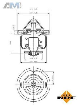 Термостат охлаждающей жидкости NRF (725104) для Audi A4 (B8) 2.0TDI (170/163 л.с.)