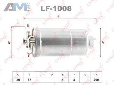 Топливный фильтр LF1008 (LYNXauto) для автомобилей VAGЗаказать топливный фильтр LF1008 производства LYNXauto для Фольксваген/Ауди/Шкода по специальной цене