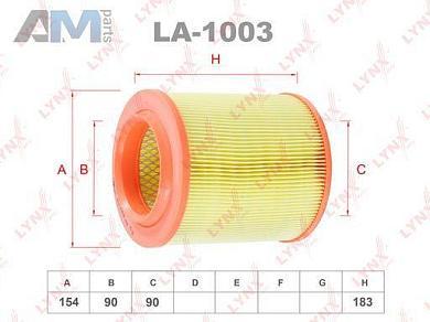 воздушный фильтр LA1003 (LYNXauto) для автомобилей VAGОформить заказ на воздушный фильтр LA1003 производства LYNXauto для Фольксваген/Ауди/Шкода с доставкой точно в срок