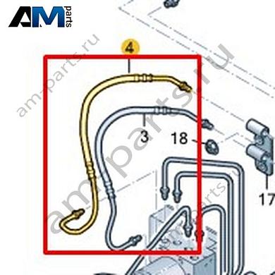 Тормозная трубка Volkswagen AMAROK 2017-2022 2H4614740BКупить тормозную трубку 2H4614740B Фольксваген Амараок 2017-2022- выгодные цены