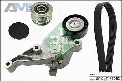 Комплект замены ремня генератора INA (529000610) на Volkswagen Passat B6 (2005-2011) 2.0TSI