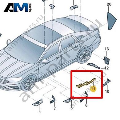 Защитный экран Volkswagen Jetta VII 2020-2024 17A864025Купить защитный экран 17A864025 на Фольксваген Джетта VII 2020-2024- гарантия наличия