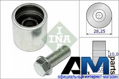 Ролик обводной ремня ГРМ Фольксваген Гольф 6 2.0 TFSI (256/271 л.с.) 532071410 INA