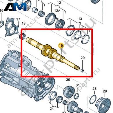 Ведомый вал VAG 0B4311201DКупить ведомый вал 0B4311201D на Фольксваген/Ауди/Шкоду по минимальной цене