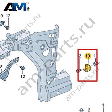 Деформируемый кронштейн Volkswagen id3 2020-2024 10A821984AКупить деформируемый кронштейн 10A821984A Фольксваген id3 2020-2024- бесплатная доставка