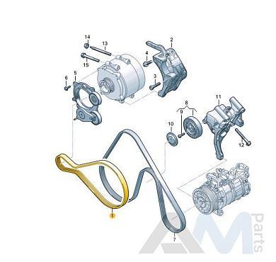 Ремень генератора 059903137CA Audi Q8 2019-2026 3.0TDI (50TDI) 286 л.с.