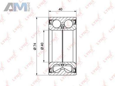 Подшипник ступицы передний LYNX для Octavia A4 Tour (1996-2011) WB-1160