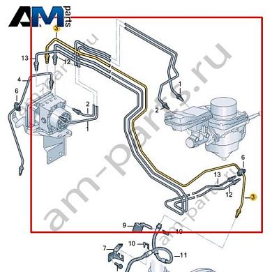 Тормозная трубка от гидравлической системы к тормозному шлангу VAG 1EB614723BКупить тормозную трубку от гидравлической системы к тормозному шлангу 1EB614723B для Фольксваген/Ауди/Шкода по минимальной цене