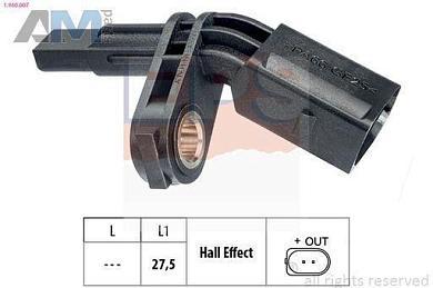 Датчик ABS передний левый (1960007) EPS для Volkswagen Passat B7 (2010-2016)