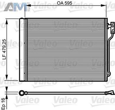 Радиатор кондиционера (VALEO) 814192 для BMW 5 серия (F10) 2011-2013 528i N20